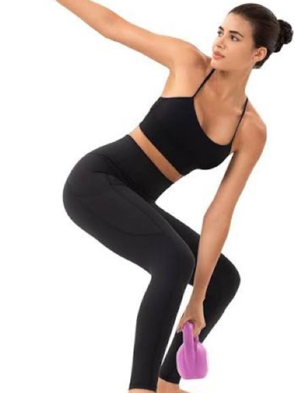 Black High-Waist Legging. Size S.
